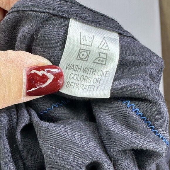 Dockers Mens XXL Black Shirt Size 18/18.5 34/35 Long Sleeve Button Up - Picture 11 of 14